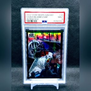 2022 Topps Chrome Star Wars Galaxy Refractor Darth Vader Readies His Ship PSA 9